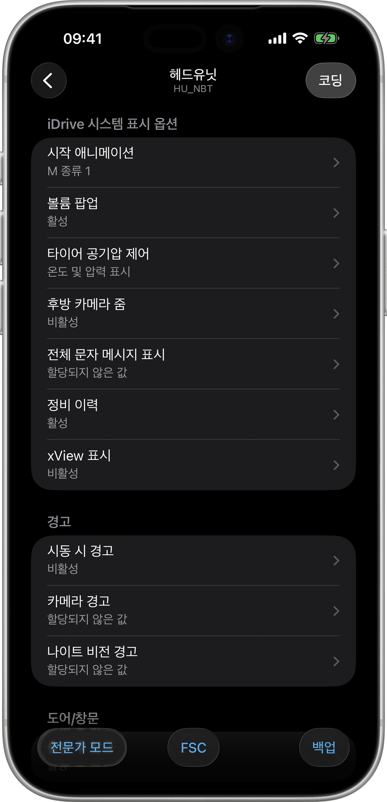 BimmerCode Screenshot Head Unit Screen
